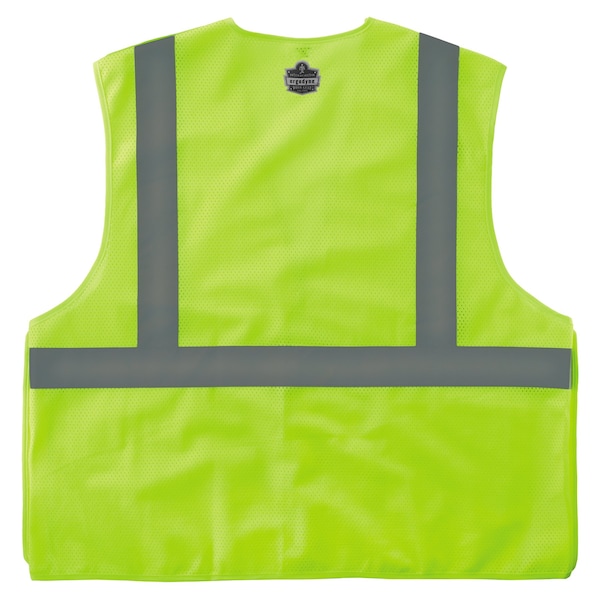 4XL Lime Economy Breakaway Mesh Vest Class 2 - Single Vest